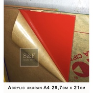 ACRYLIC WARNA / AKRILIK UKURAN A4 / ACRYLIC LEMBARAN /AKRILIK LEMBARAN