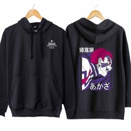 Infinite jumper hoodie jacket AKAZA DEMON SIDE - DEMON SLAYER cotton fleece material