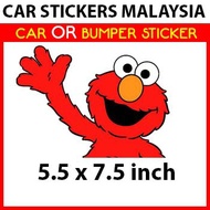 Car Sticker or Bumper Sticker - Elmo Peekabo Cartoon Kartun