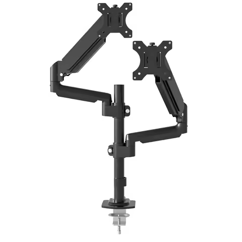HILLPORT 17 -32 Inch Dual Desktop Monitor Mount Arm LCD Screens Bracket Rotation Tilt Adjustable TV 