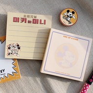 Disney Mickey Mouse Memo pad 1 pcs 100 sheets / School Office Stationery Notepad (9x9cm) / Non-Stick