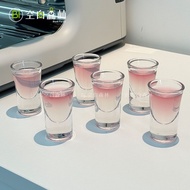 6pcs Bar Foreign Wine Bullet Glass Glass Sip Glass Small Wine Glass White Wine Glass Spirit Glass Mi