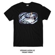 Sōsuke Aizen V2 BLEACH T-shirt Series (Singapore 3-5 Days Delivery) Front Print Crafter Tee Shirt
