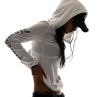 Cod Gothic Style Punk Sunscreen Blouse - Slim Fit for Women