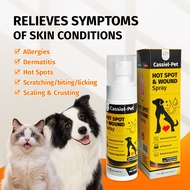 Cassiel Pet Antifungal Wound Spray For Itching, Ringworm, Mange for Dogs & Cat Skin, Ubat Kurap Woun