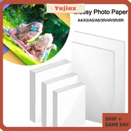 YUJINX Glossy Photo Paper, Quick Dry 100/20sheets Inkjet Printing Photo Paper, High Gloss A4 3R 4R 5