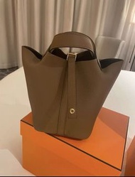Hermes Picotin 18 3G栗子色拼4b餅乾手柄