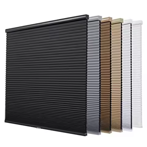 Custom Blackout Cellular Window Shades Cordless Blinds Honeycomb Blinds for Windows White 23"W x48"H