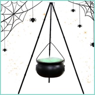 Witch Cauldron with Lights Halloween Black Witches Cauldron Tripod Vintage Pot Decorations for Haunt