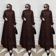 Hayya Brocade Dress for Weddings, Muslim Dress, Crinkle Mix Brocade Dress, Hayya Dress, Party Dress 