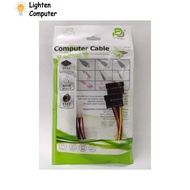 Probex 4 Pin IDE Molex to 2 SATA Power Cable Splitter Adapter for Power Supply to Harddisk / CD ROM