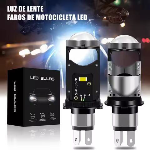 1pcs H4 LED Projector Mini Car Headlight Bulbs Bi-LED Mini Lens Projector Lenses H4 Headlamp High Lo