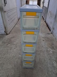 5 層櫃桶收納櫃抽屜櫃 CD/文具/雜物收納箱 有轆方便移動