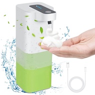 Automatic Soap Dispenser with Sensor, 400 Ml, USB Rechargeable Foam Soap Dispenser, IPX4 Waterproof, Non-Contact