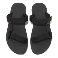 T Teva Slippers M Slide Sandals All Black Men's Shoes Adjustable Velcro Felt [ACS] 1124047BLK