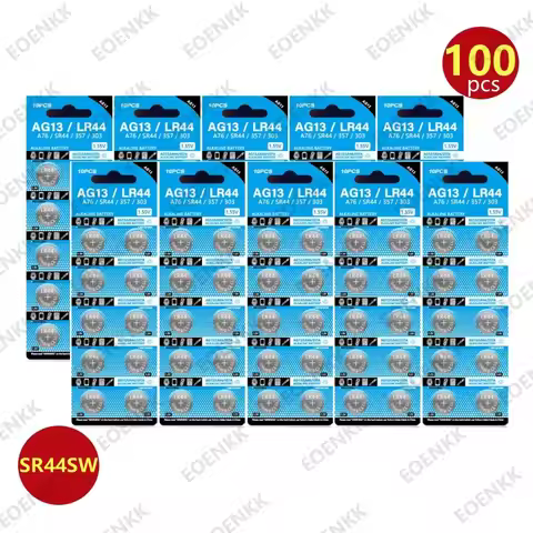 100PCS AG13 LR44 A76 357 357A LR1154 SR1154 1.55V Alkaline Battery For Watch Calculator Car Key Remo