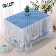 TAYLOR1 Microwave Dust Cover, Rectangle Insulated Oven Cover, Room Decoration Breathable Dust Proof Yarn Edge Tablecloth Kitchen Appliances