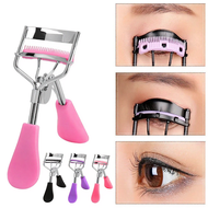 1Pcs Professional Eyelash Curler With Comb Tweezers Curling Eyelash Clip Cosmetic Eye Beauty Tools