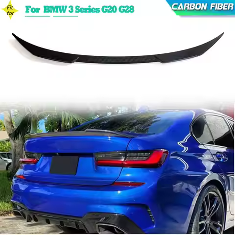 Carbon Fiber Car Rear Trunk Spoiler Wings for BMW 3 Series G20 G28 LCI Sedan 4-Door 2020-2023 Rear S