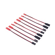 4pais JST Male Female to JR Futaba Servo Connector Plug Adapter Cable 20awg 4inch/10cm Silicone Wire