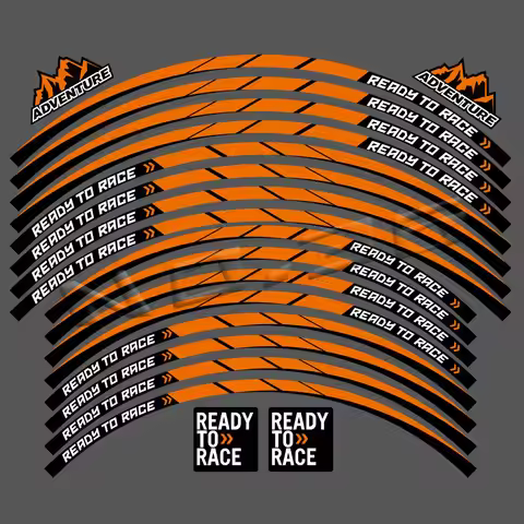 Reflective Motorcycle wheel Sticker Motocross Rim Decal Stripe 21''19''18''17'' For KTM 1290 SUPER A