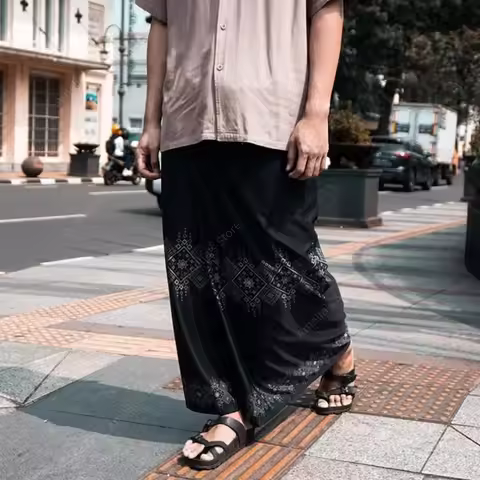 Men's and Women's Longyi Sarong - Thai & Burmese Traditional Ethnic Skirt for Summer Thailand Indone