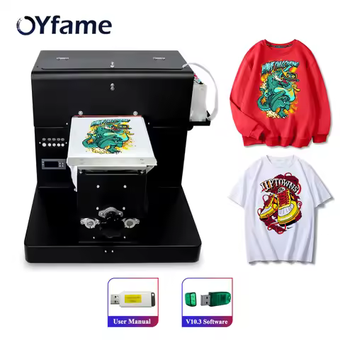 OYfame A4 dtg printer Direct to Garment Printing Printer A4 t-shirt machine A4 Flatbed Printer For d