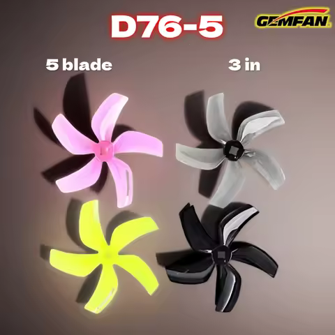 GEMFAN D76-5 3 in 5 Five Bladed FPV Traverser Quadcopter Highly Effective Blast Resistant Positive a