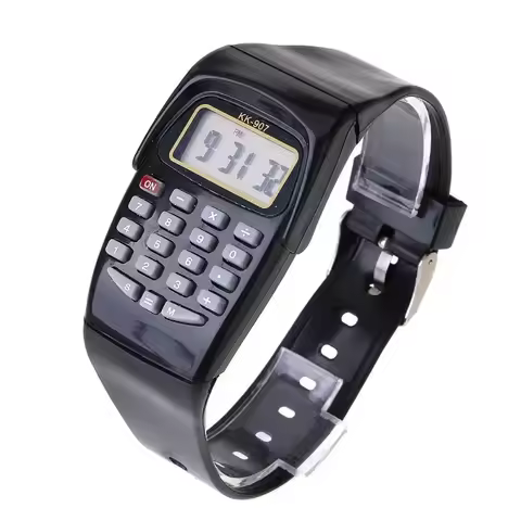 Children Electronic Calculator Silicone Date Multi-Purpose Keypad Wrist Watch Mini Calculator