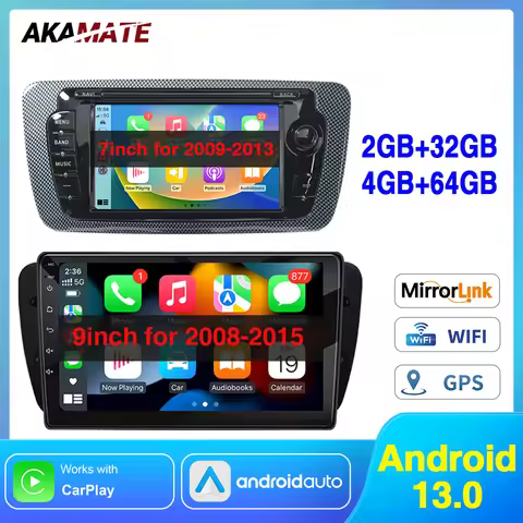Android 13.0 Car Radio for Seat Ibiza CarPlay Android Auto GPS Navigation Multimedia Player Bluetoot