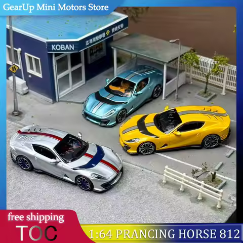 TOC 1:64 Ferrari 812 Superfast - Red Diecast Alloy Model Car Iconic Prancing Horse Supercar In Stock