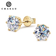 No MOQ Passed Diamond test GRA Certification 6.5MM 1.0CT 14K Solid Gold 5MM 0.5CT Moissanite Stud Ea
