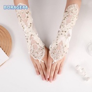 BORAGE44 Lace Gloves, Rhinestone Clothing Accessories Wedding Bridal Gloves, Hot Sale Elegant Party 