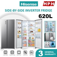 Hisense 620L Inverter Side by Side fRIDGE Refrigerator RS666N4ACNIV RS666N4ABNIV 双开门冰箱 Peti Sejuk