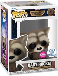 Funko Pop! Baby Rocket Flocked #1208 Guardian of The Galaxy Volume 3 Vinyl Figure with Soft Protector