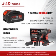 JLD Cordless impact wrench J88S impact jld 550nm terbaru impact baterai bor 88VF Bor bolak balik bor impact buka baut motor/CVT dan membuka baut ban mobilbisa COD