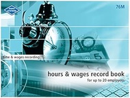 ZIONS HOURS & WAGES RECORD BOOK ZIONS 76M MED