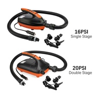 【Ready Stock+COD】16/20PSI Portable electric air pump with 6x air valve SUP DC high pressure pump