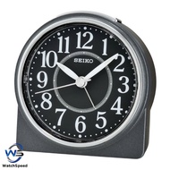 Seiko QHE198K QHE198K Black Analog Quiet Sweep Beep Alarm Lumibrite Hand Bedside Alarm Clock