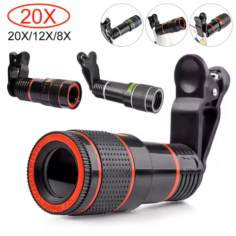 20X 12X 8X Zoom Phone Lens Phone Camera Telephoto Lens Monocular Telescope Universal Phone Optical T
