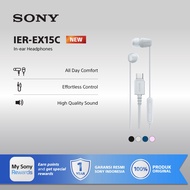 Sony IER-EX15C Earphone USB Type-C Original | In-Ear Headset Mic & Remote Volume | Suara Jernih Ring