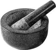 6.3 Inch 3 Cup Mortar and Pestle, Large Heavy Mortar and Pestle Set, Guacamole Mortar and Pestle, Molcajete Large Black Mortar and Pestle and Mortar Guacamole Mortar and Pestle Granite