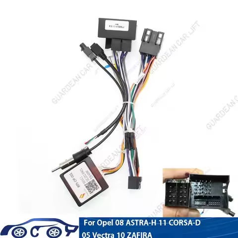 Car Radio Wiring Cable 16Pin Harness Adapter With CANBUS Box For Opel 08 ASTRA-H 11 CORSA-D 05Vectra