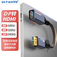 Dp1.4 to Hdmi2.1 Adapter 8K/60 Laptop Monitor Switcher Female Port 4K/120Hz