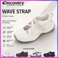 【Discovery】DXSH7336N Wave Strap Mary Jane Sneakers Women Breathable Casual Shoes Lightweight Comfort