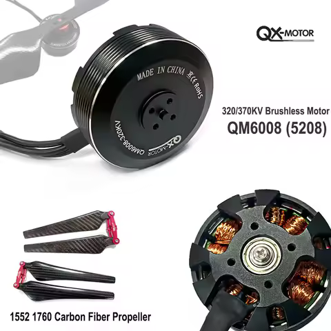 QX-MOTOR QM6008 5208 320KV 370KV Brushless Motor for 1552 1760 Carbon Fiber Propeller for RC Multico