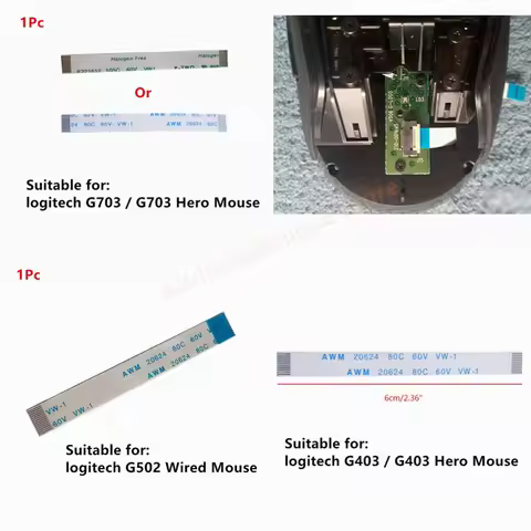 1Pc Mouse Flexible Cable for logitech G403 / G403 Hero G703 / G703 Hero G502 Wired Mouse Motherboard