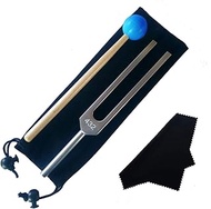 432 Hz Aluminum Alloy Tuning Fork, with Wooden Hammer and Cleaning Cloth for Tune Violin Piano, Guit