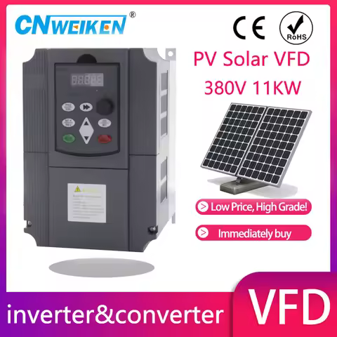 Solar Variable Frequency Drive VFD Inverter 380V 3 Phase Output Frequency Inverter 0.75KW-11KW For W