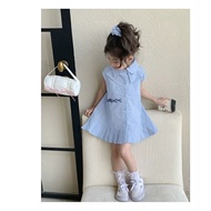MOC BABY STORE- V51 BABY Girl Shirt Dress, Shirt Dress Sleeveless Korean Style for Baby Iu
